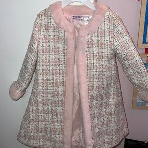 NWOT faux fur lined coat. 4t